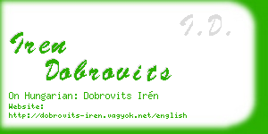 iren dobrovits business card